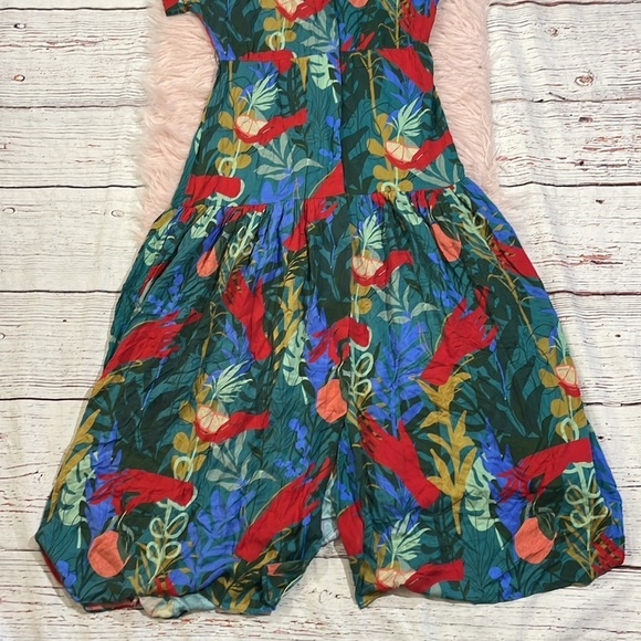 Hutch Tropical Print Maxi Dress - Blue and Red - Picture 7 of 12